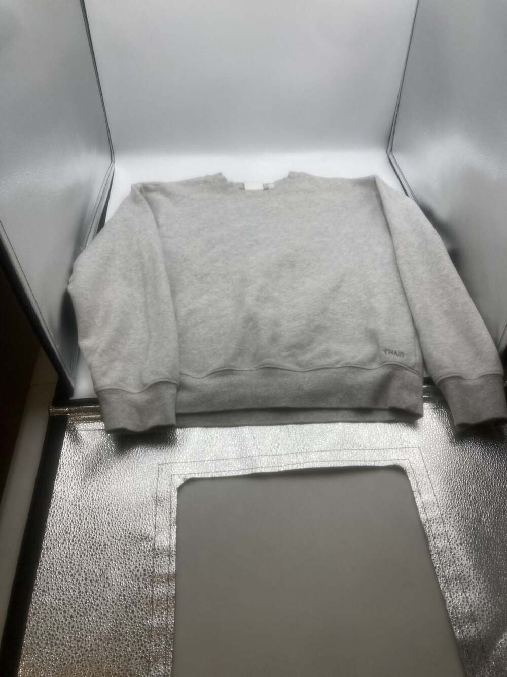 TNA Cozy Fleece Perfect Crew Sweatshirt Heather Grey